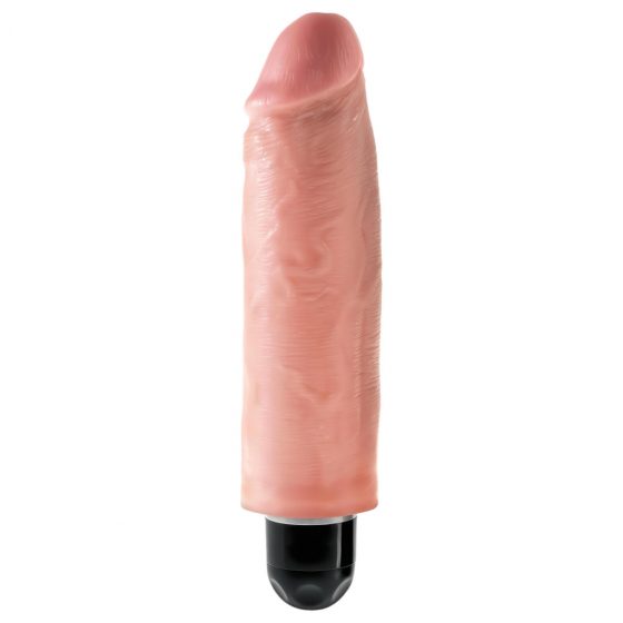 King Cock 6 Stiffy - vodotěsný realistický vibrátor (15 cm) - přírodní