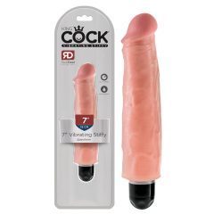   Pipedream King Cock 7″ Vibrating Stiffy - vodotěsný, realistický vibrátor (18cm) - tělová barva