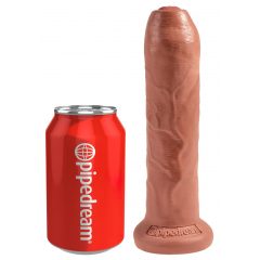   King Cock 7 - realistický dildo (18 cm) - tmavá přírodní