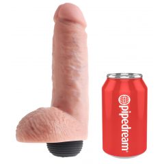   King Cock 8 - realistická stříkací dildo (20cm) - přírodní