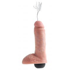   King Cock 8 - realistická stříkací dildo (20cm) - přírodní