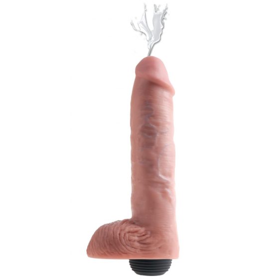 King Cock 11 - realistické stříkající dildo (28 cm) - přírodní