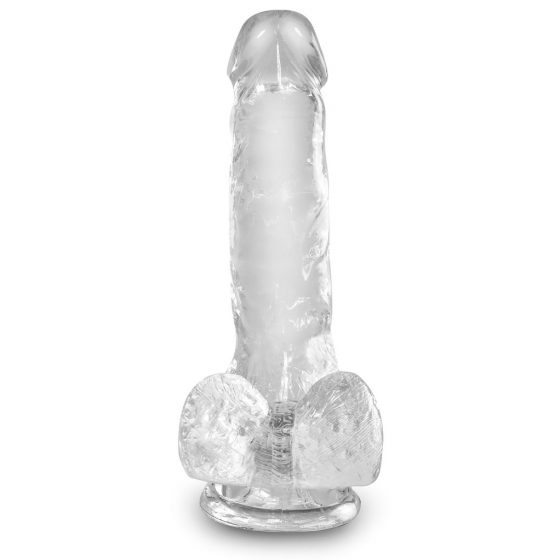 King Cock Clear 6 - malé dildo s varlaty (15 cm)