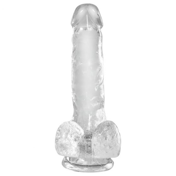 King Cock Clear 6 - malé dildo s varlaty (15 cm)