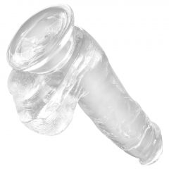 King Cock Clear 6 - malé dildo s varlaty (15 cm)