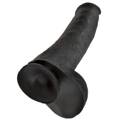   King Cock 15 - přísavkový dildo s varlaty (38 cm) - černý