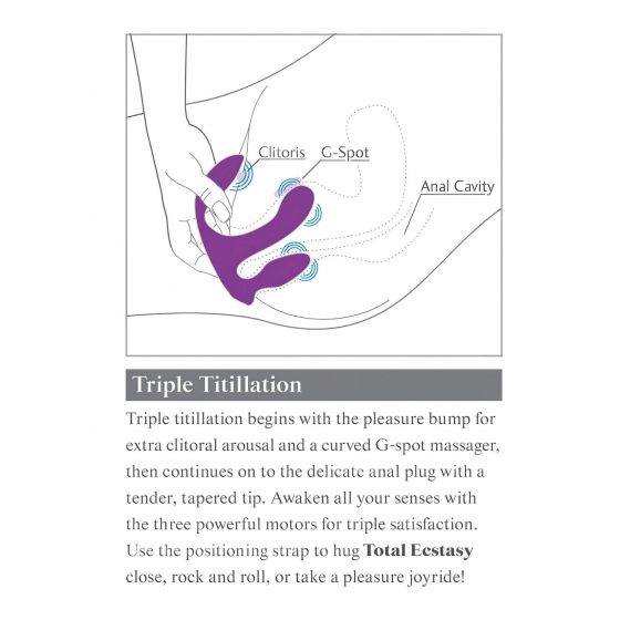 3Some total ecstasy - bezdrátový, rádiem řízený trojitý vibrátor (fialový)