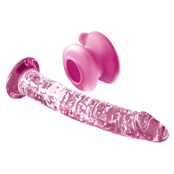 Icicles No. 86 - Penis skleněné dildo (růžové)