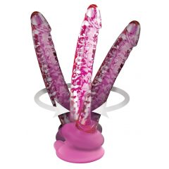 Icicles No. 86 - Penis skleněné dildo (růžové)