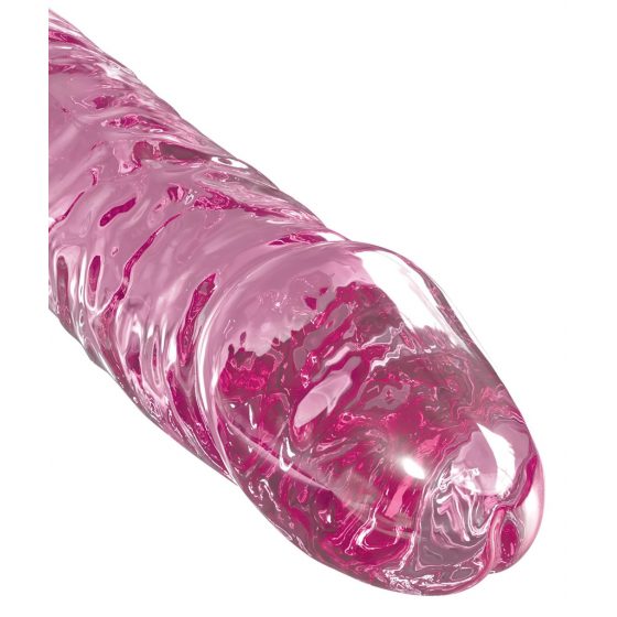 Icicles No. 86 - Penis skleněné dildo (růžové)