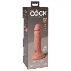   King Cock Elite 6 - připínací, realistické dildo (15 cm) - přírodní