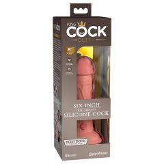   King Cock Elite 6 - připínací, realistické dildo (15 cm) - přírodní