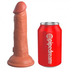   King Cock Elite 6 - připínací, realistické dildo (15 cm) - tmavé