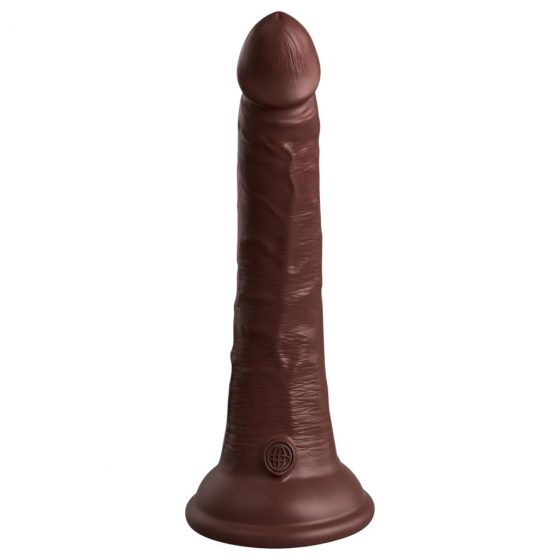 King Cock Elite 7- připínací, realistické dildo (18 cm) - hnědé