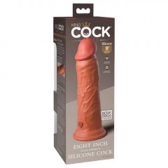   King Cock Elite 8 - přísavkový dildo (20 cm) - tmavá přírodní