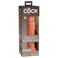   King Cock Elite 8 - přísavkový dildo (20 cm) - tmavá přírodní