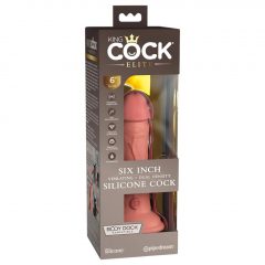   King Cock Elite 6 - připínací, realistické dildo (15 cm) - tmavě přírodní