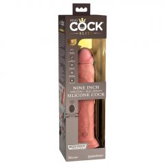   King Cock Elite 9 - přísavný vibrátor 23 cm - přirozený