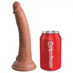   King Cock Elite Comfy - připínací dildo s postrojem (tmavě přírodní)