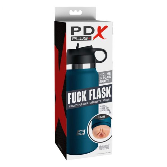 Fuck Flask Private Pleaser - umělá kočička v čutorě (modrá-přírodní)