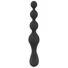   Black Velvets Rechargeable Anal Beads - nabíjecí vibrační anální korálky (černé)