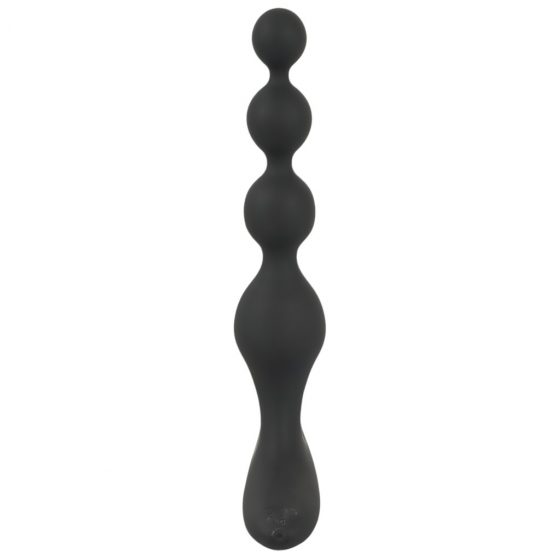 Black Velvets Rechargeable Anal Beads - nabíjecí vibrační anální korálky (černé)