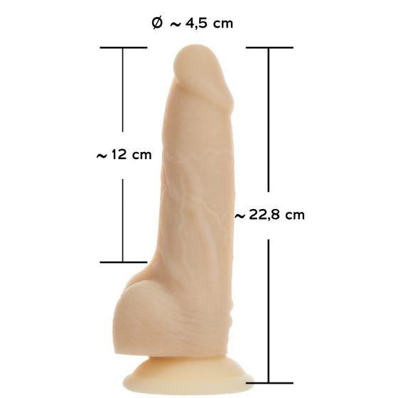 Naked Addiction Rotating 7 - bezdrátový rotační vibrátor (18 cm) - přírodní