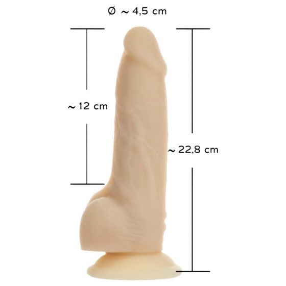 Naked Addiction Rotating 7 - bezdrátový rotační vibrátor (18 cm) - přírodní