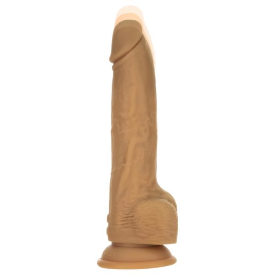 Naked Addiction Thrusting 9 - bezdrátový, rádiem řízený, vibrační vibrátor - tmavý (23cm)