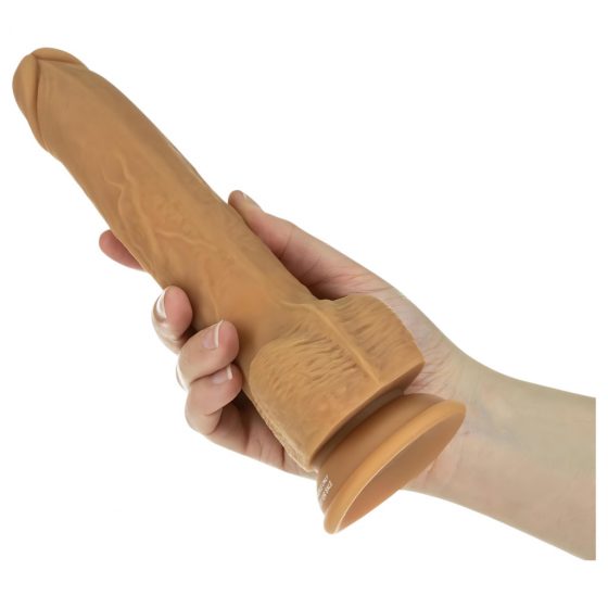 Naked Addiction Thrusting 9 - bezdrátový, rádiem řízený, vibrační vibrátor - tmavý (23cm)