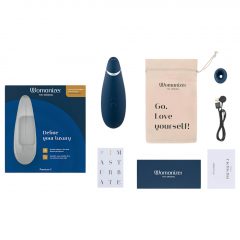   Womanizer Premium 2 - nabíjecí, vodotěsný stimulátor klitorisu (modrý)