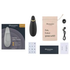   Womanizer Premium 2 - nabíjecí, vodotěsný stimulátor klitorisu (černý)