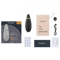   Womanizer Premium 2 - nabíjecí, vodotěsný stimulátor klitorisu (černý)