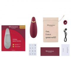   Womanizer Premium 2 - nabíjecí, vodotěsný stimulátor klitorisu (červený)