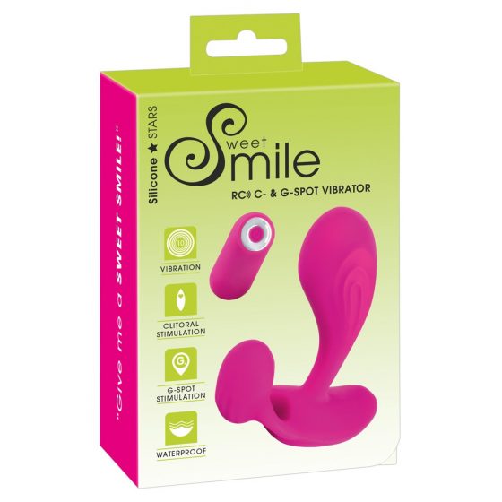 SMILE RC - dobíjecí, rádiem řízený vibrátor pro bod G (růžový)