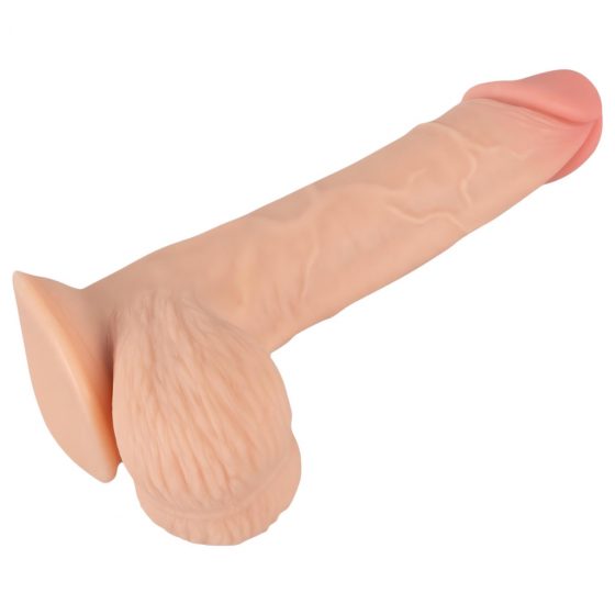 Nature Skin - Dildo s kůží - 19 cm (přírodní)