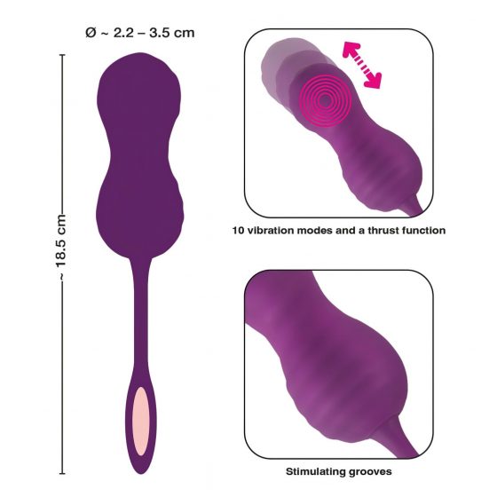 Javida RC - Nabíjecí, rádiem řízené, tlačné venušiny kuličky (fialové)