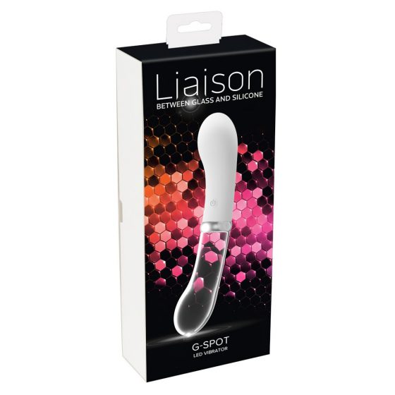 You2toys Liaison - dobíjecí vibrátor LED s bodem G ze silikonového skla (průsvitně bílý)