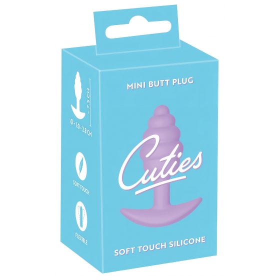 Cuties Mini Butt Plug - silikonové anální dildo - fialové (2,8cm)