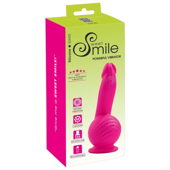 SMILE Powerful - dobíjecí vibrátor se 2 motory (růžový)