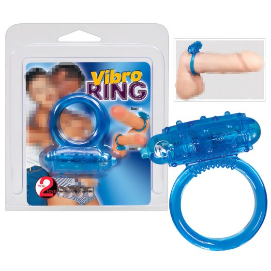 You2Toys Vibro ring - silikonový vibrační kroužek na penis - modrý