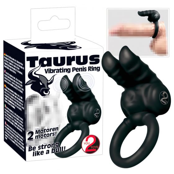 You2Toys Taurus - vibrační kroužek na penis černý