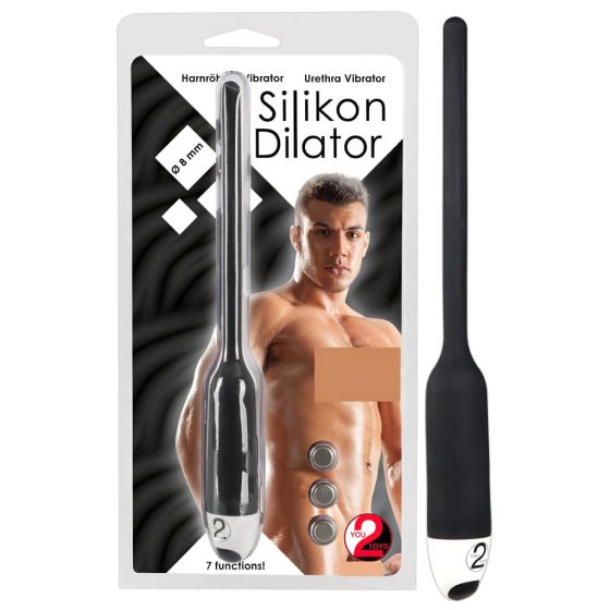 / You2Toys Silikon dilator - silikonový vibrátor močové trubice (černý)