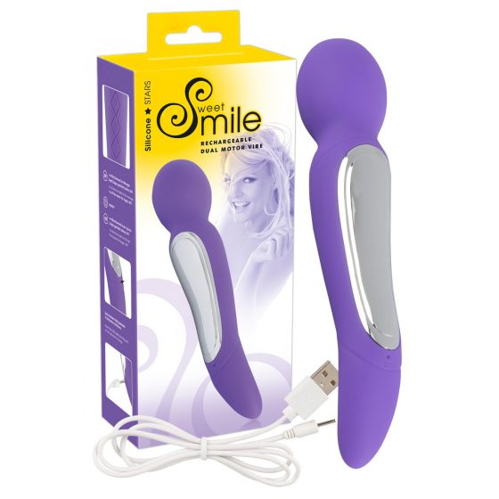 SWEET SMILE Wand Dual Motor Vibe - masážní vibrátor (fialový)