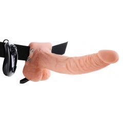   Fetish Strap-on 9 - připínací vibrátor (přírodní barva)