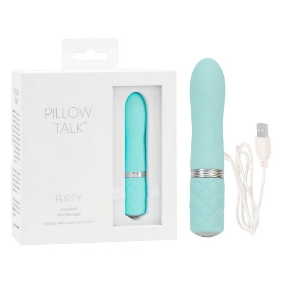 Pillow Talk Flirty - nabíjecí tyčový vibrátor (tyrkysový)