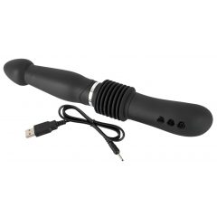   You2Toys Push it rechargeable vibe - nabíjecí anální vibrátor s posuvným pohybem (černý)