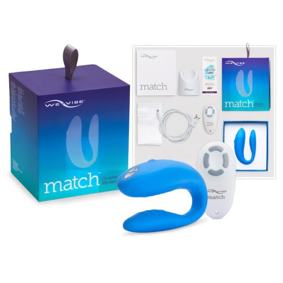 We-Vibe Match - vodotěsný, akumulátorový párový vibrátor (modrý)