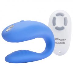   We-Vibe Match - vodotěsný, nabíjecí párový vibrátor (modrý)