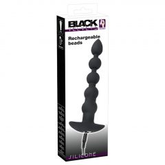   Black Velvets Rechargeable Beads - nabíjecí anální vibrátor s 5 kuličkami (černý)